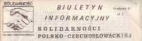 První číslo časopisu Biuletyn Informacyjny Solidarności Polsko–Czechosłowackiej prosinec 1987, zdroj: Libri prohibiti