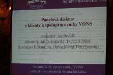 Diskusní panel spolupracovníků a klientů VONS